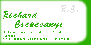 richard csepcsanyi business card